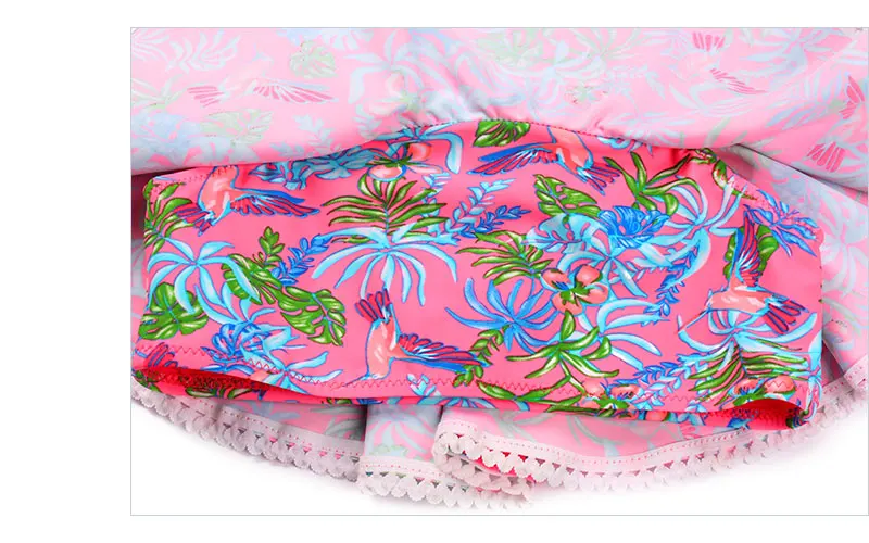 Andzhelika Купальник для девочки лето бикини комплект Разноцветный топ с рюшами и плавки