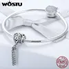 WOSTU-abalorio de borla con corazón encantada de plata de ley 2022, accesorio Original, joyas pulsera de cuentas, regalo CQC722, novedad de 925 ► Foto 3/6