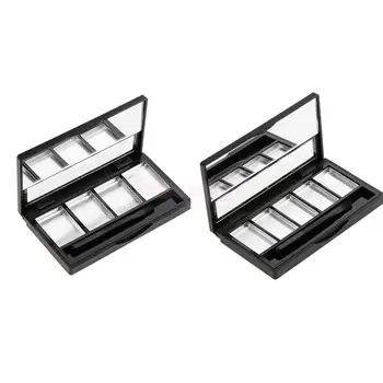 

Makeup Tool Empty Palette Eyebrow Tool Eyeshadow Case Blush DIY Case with Mirror 5 Slots Makeup Tool Kit