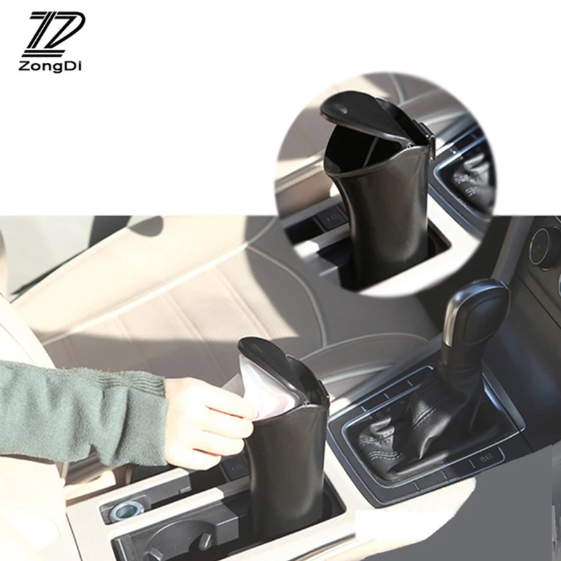 

ZD Car Garbage Can Trash Dust Case Umbrella Holder Bin for Subaru Impreza XV Hyundai Solaris tucson I30 IX25 creta Kia Rio K2