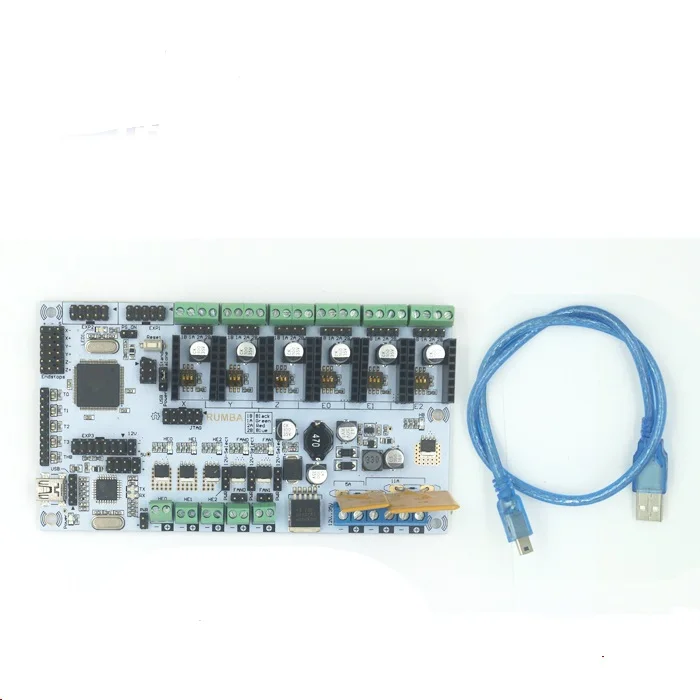BigBox 3D Printer Mother Board Rumba Board With 6pcs A4988 Stepper Driver 6pcs Heatsink 3pcs Sticker, with Bigbox firmware BigBox 3D Printer Mother Board Rumba Board With 6pcs A4988 Stepper Driver 6pcs Heatsink 3pcs Sticker, with Bigbox firmware