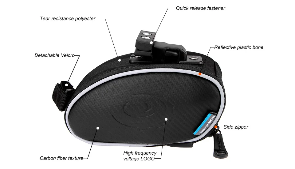 Excellent ROSWHEEL Bicycle Saddle Bag Seat Post Storage Tail Pouch Cycling MTB Road Bike Rear Pannier Back Package Tool bags Accessories 3