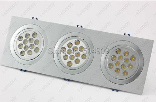 

36W(3*12W) 36-LED Tri-Head Recessed Ceiling Cabinet Light Fixture Downlight/Spotlight Bulb Lamp Rectangle AC 110V/220V