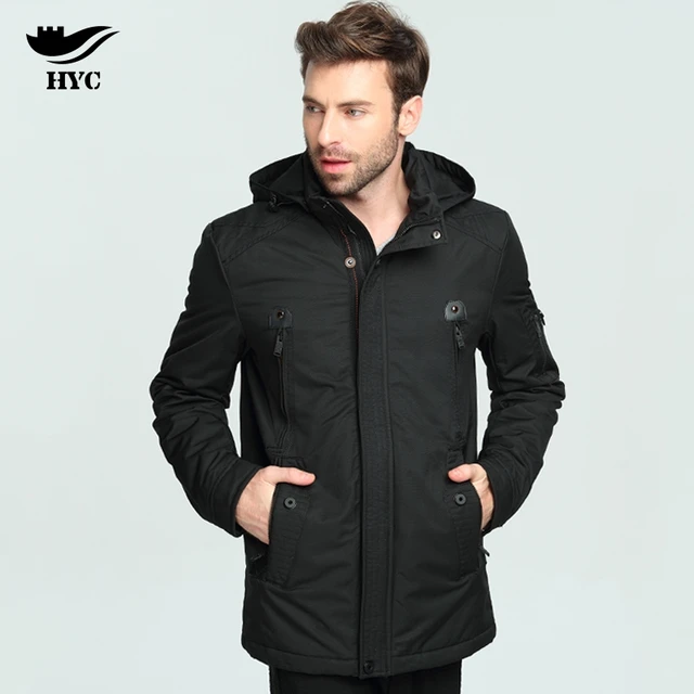 HYC Parka Men Coats Windbreaker Winter Jacket Coat Male