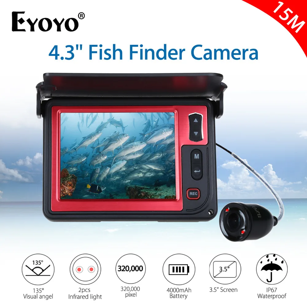 

Eyoyo Brand New 3.5 Inch LCD Fishfinder 15M Infrared DVR Underwater Fishing Video Camera 8G TF Card 6 Hours Video Recording