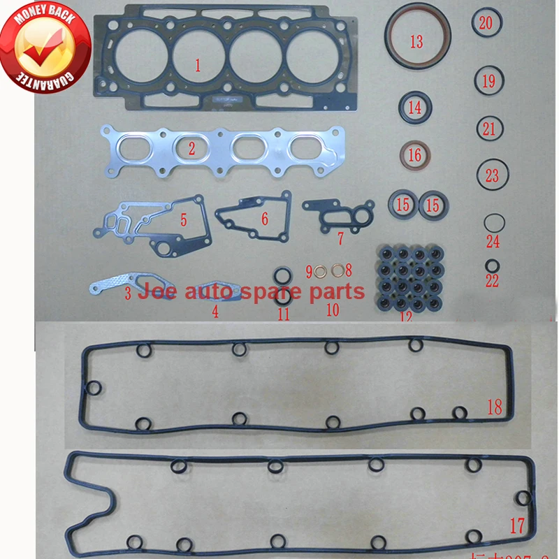 

EW10J4 DEW10J4 RFN Engine Full gasket kit for Citroen EVASION DISPATCH XSARA JUMPY C5 I C8 C4 2.0L 00- 50212100 0197.y1 0135.GZ