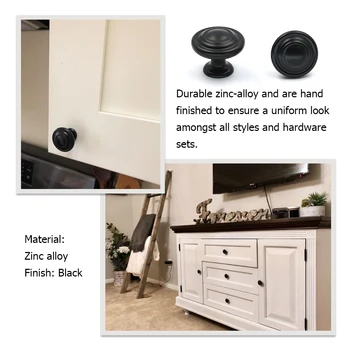 goldenwarm Kitchen Cabinet Knobs Black Drawer Knobs 1 Pack Kitchen Cabinet Hardware Dresser Drawer Knobs Black Knob for Cabinets