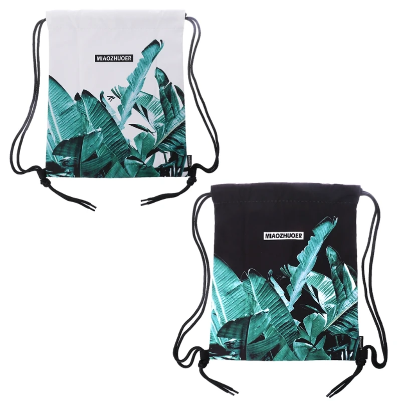 

Drawstring Backpack Waterproof Gymbag Floral Bag String Bag Cinch Sack Unisex