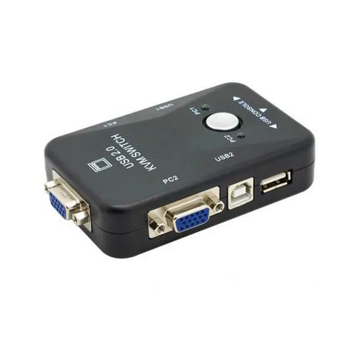 Manual VGA USB KVM Switch BOX 2 Port KVM USB Switch USB 2