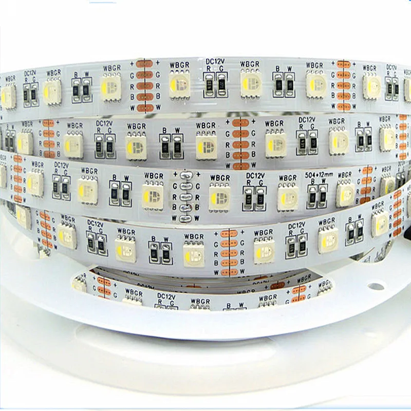 #Best 5M 5050 4 in 1 LED RGBW RGB+Warm Cool White LED Strip 60LED M Mix Color 12V non waterproof