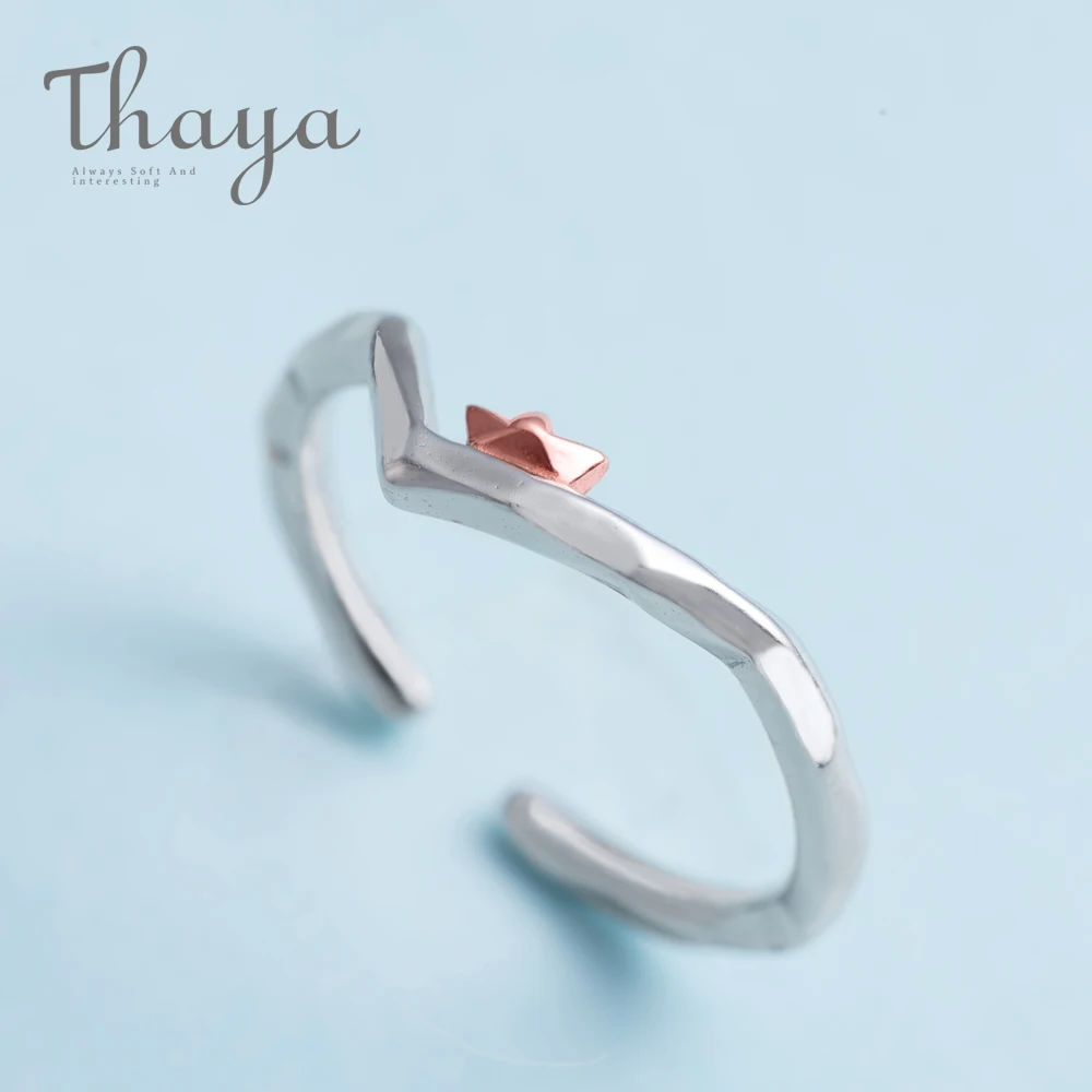 Thaya To Ride the Winds and Break The Waves дизайнерское кольцо на палец из розового золота и серебра s925 пробы, ювелирные изделия ручной работы для женщин, подарок
