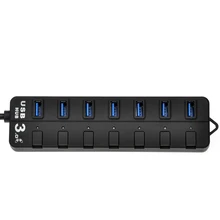 Asunflower 7 Port USB 3.0 Hub Splitter High Speed 5Gbs USB Hub With Individual Power Switches Adapter For MacBook Laptop Desktop Asunflower 7 Port USB 3.0 Hub Splitter High Speed 5Gbs USB Hub With Individual Power Switches Adapter For MacBook Laptop Desktop