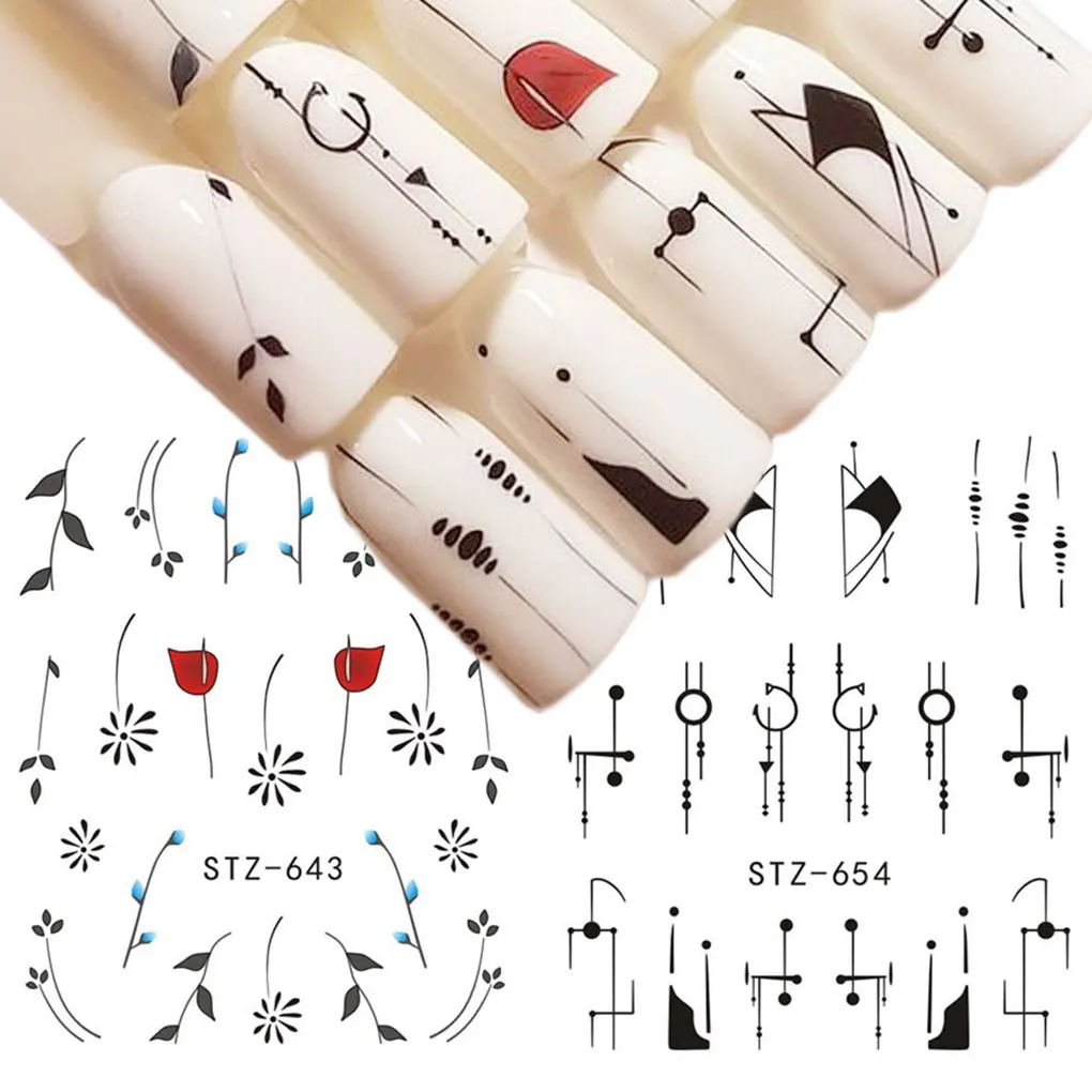 Цветок ногтей наклейки для ногтей наклейки Наклейка кулон Девушка Для женщин DIY маникюр татуировки аксессуары для упаковки