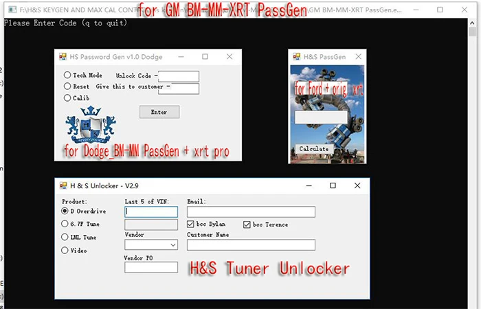 H S Tuner Unlocker Keygen G M Bm Mm Xrt Kalkulator Passgen Dla Forda Orig Hs Dla Dodge 4 W 1 Resetuj Kod Vin Maxx Overdrive Software Aliexpress