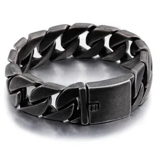 Модные мужские s браслеты Байкер Мотоцикл 316L нержавеющая сталь металлический матовый браслет в стиле "панк" для мужчин 20 мм 22 см длина
