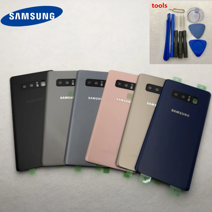

note8 Battery Back Cover Glass Door Housing Replacement +Rear Camera Glass Lens Frame For Samsung Galaxy Note 8 N950 N950F tool