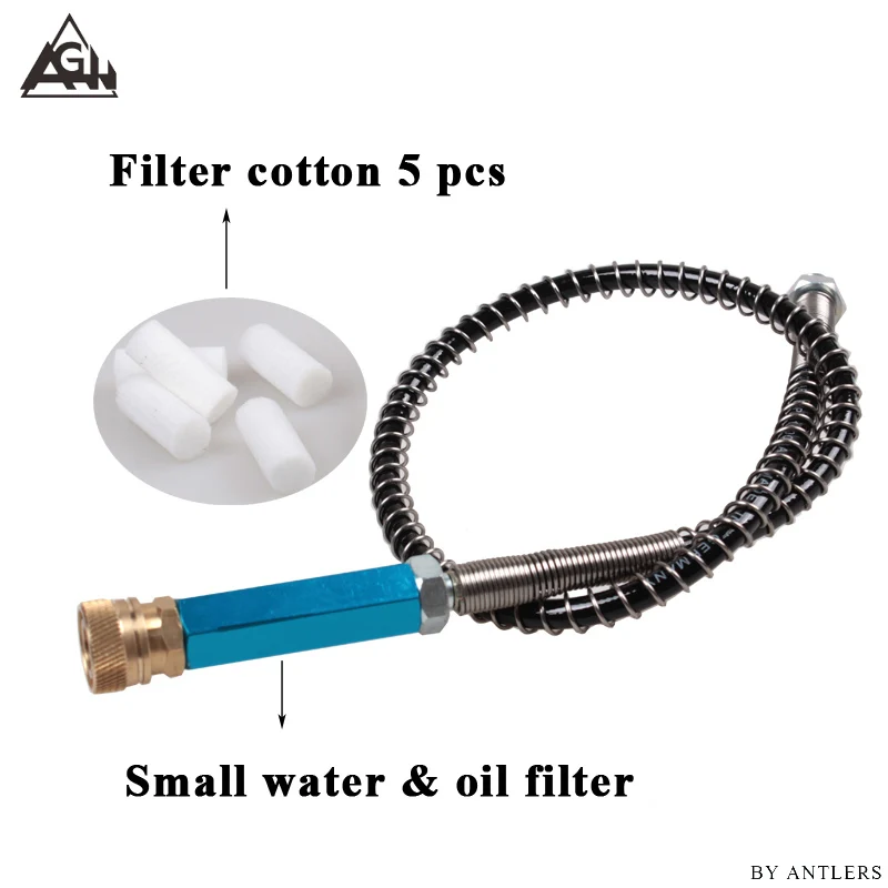 

PCP compressor Airsoft Hand Pump 300bar/4500psi Water-Oil Separator Free Filter with 50cm Pressure Hose And Quick Couplers M10x1