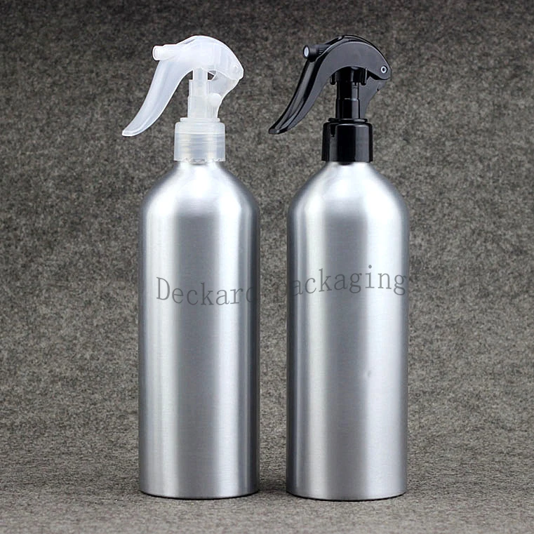 

5pcs 500ml empty silver makeup setting trigger spray , Aluminum spray clear bottle container ,refillable water spray bottle
