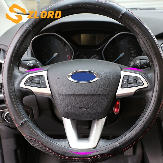 

Zlord ABS Chrome Steering Wheel Protection Cover Trim Stickers for Ford Focus 4 MK4 Ecosport Kuga Escape 2017 2018 Parts