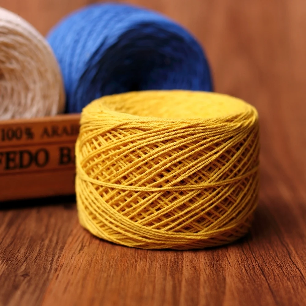 Dia.1mm 300g/Lot Linen Cotton Silk Crochet Threads Yarn For Hand Knitting 6 Strand line Summer