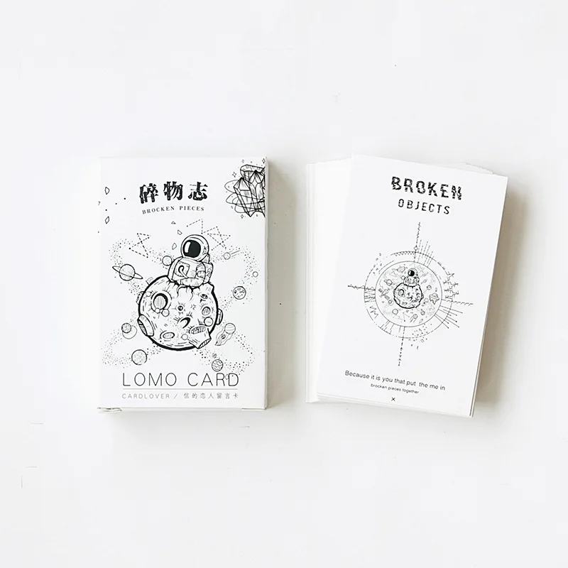 

28 Sheets/Set Novelty Broken Objects Mini Greeting Card Postcard/Wish Card/Christmas And New Year Gifts