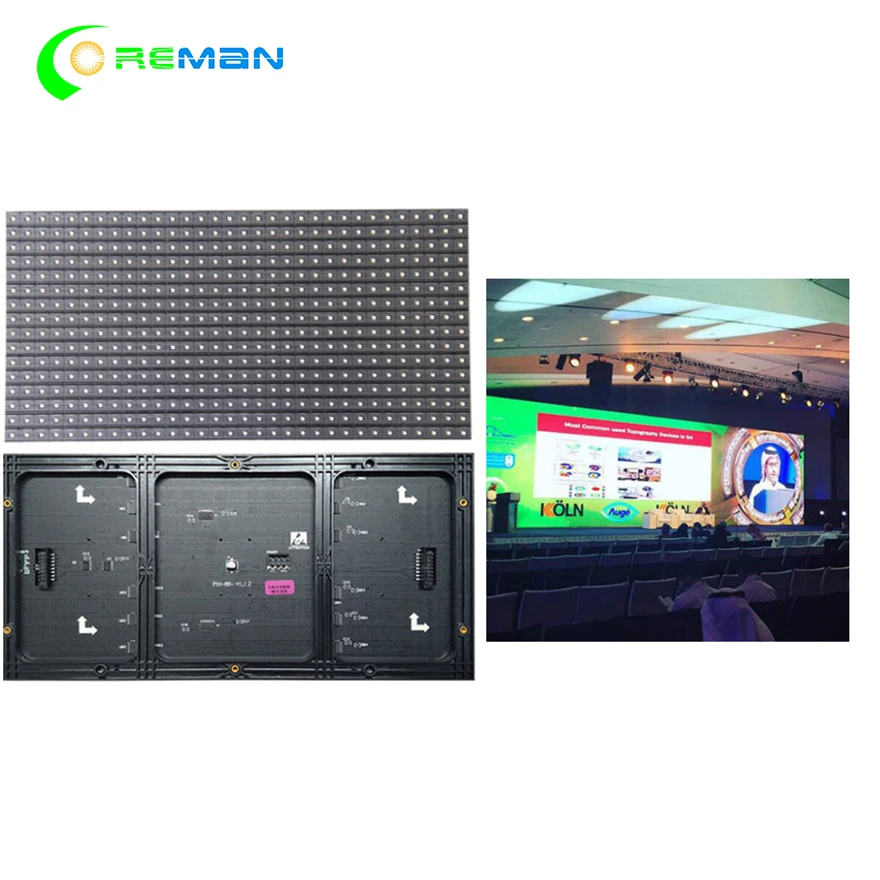 

Indoor Full Color LED Video Wall module P10 SMD3528 1/8 Scan Full Color LED Display Module 320x160mm 32x16 Dots Hub75 1/4 scan