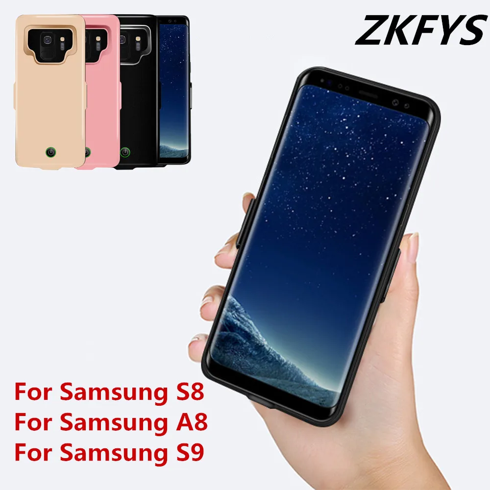 ZKFYS 7000 mAh ультра тонкий быстро Зарядное устройство чехол для samsung Galaxy S8 S9 A8 Мощность Bank чехол для samsung A8 S8 S9 Батарея крышка