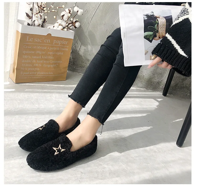 2018 Winter New Warm Flock Ankle Boots Flat Short Plush Snow Boots Women High Quality Slip-On Shoes Size 35-39 M8D256 (12)