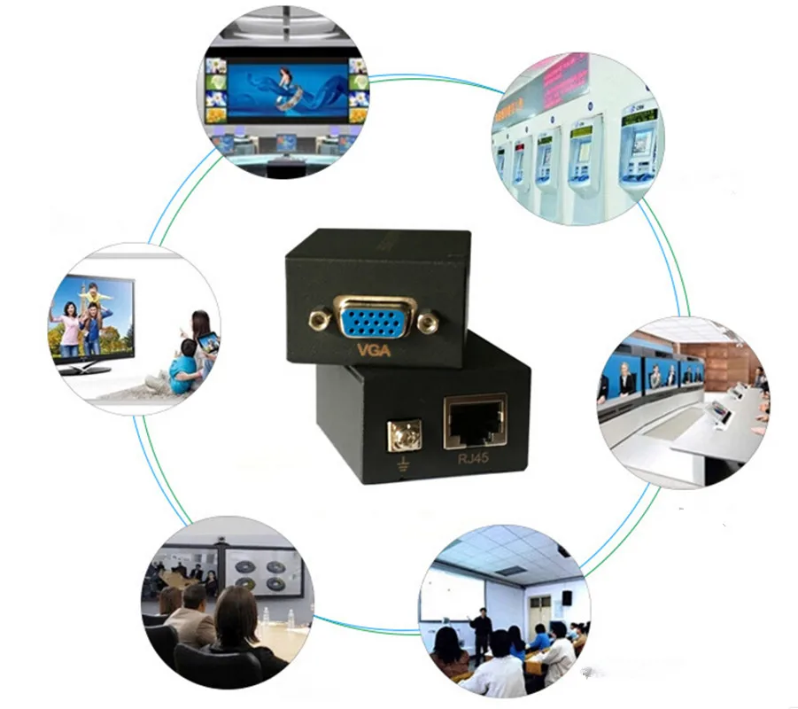 60 متر فغا موسع 1x1 الخائن RJ45/cat5e/6 كابل إيثرنت إيثرنت محول مكبر للصوت دعم رصد جهاز عرض HDTV PC VE60