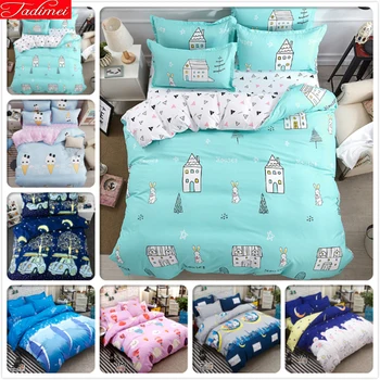 

Creative Kids Bed Linen 3/4 pcs pieces Bedding Set Full King Queen Twin Size Duvet Cover 4/6 feet Bedsheet 1.5m 1.8m 2m Bedlinen