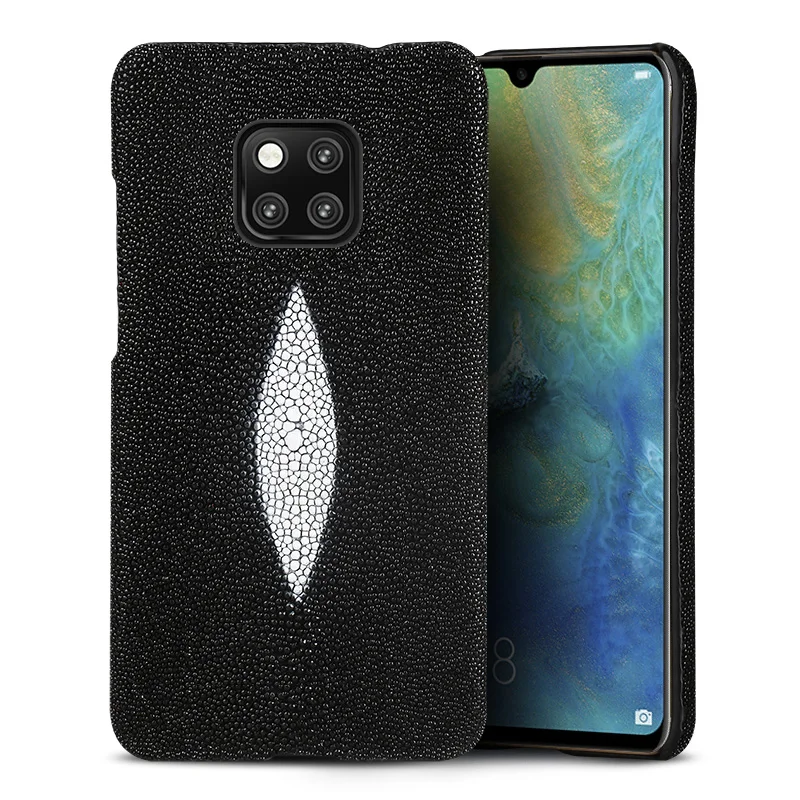 

natural Pearl fish luxurious phone case For Huawei mate 20 Breathable Earthquake resistance Genuine Leather protective