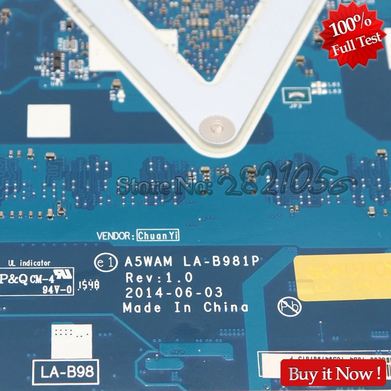 NOKOTION A5WAM LA-B981P NBMQX11005 NB. MQX11.005 материнская плата для ноутбука acer aspire E5-511 E5-511G основная плата GT820M