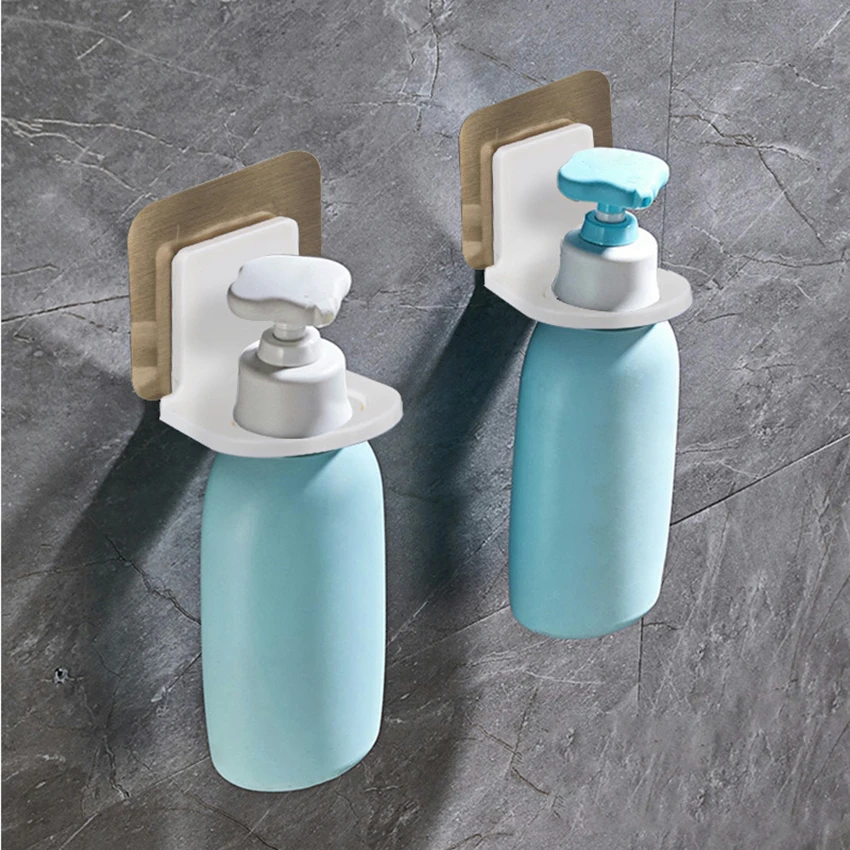 

Wall Mounted Shampoo Organizer sticky Hook shower gel shampoo bottle storage holder bathroom shelf hanger bathroom Accessories