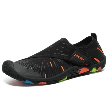 

Aqua Shoes For Men Women Summer Swimming Water Shoes Drain hole sole Rubber Non-slip On surf Breathable Beach Male Wading Shoes
