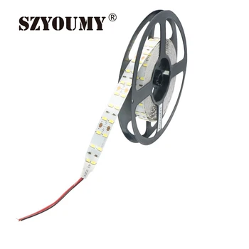 

SZYOUMY Double Row 12V Flexible 120 led/m Ultra 5m 600 SMD 5630 LED Strip LED Tape Light White/Warm White 50 Meters Via DHL
