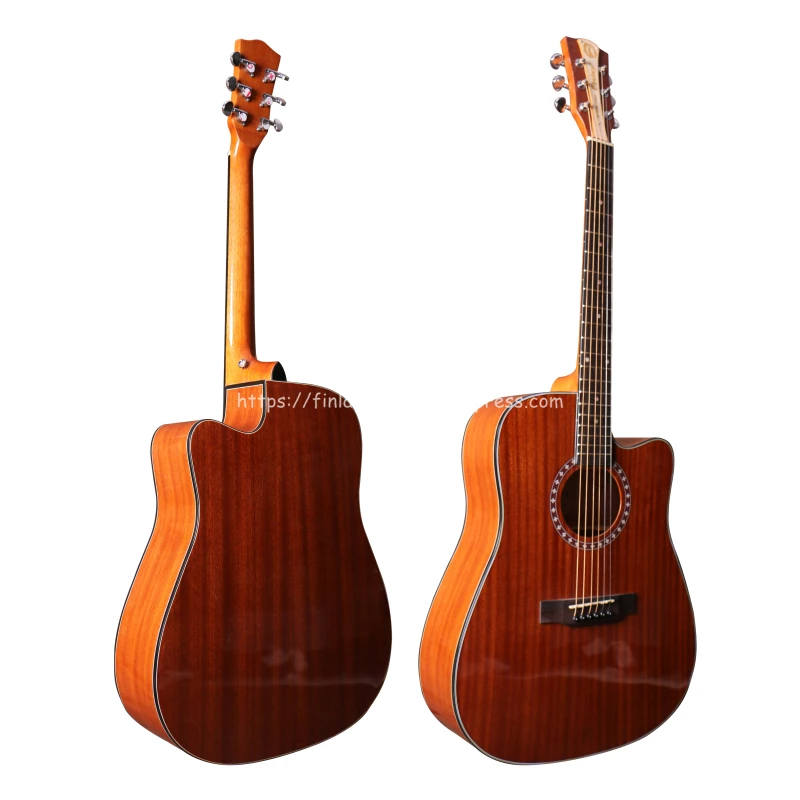 

Finlay High end 41" Acoustic Guitars,Full Mahogany Top/Body guitarra with hard case,KD-110CE With Video