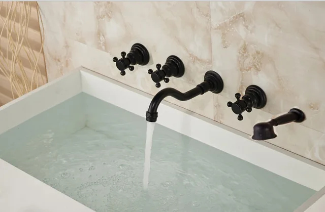 Wall Mount Oil Rubbed Bronze Bathtub Faucet Waterfall Shower Mixer W Wall Mount Oil Rubbed Bronze Bathtub Faucet Waterfall Shower Mixer W Hand Unit