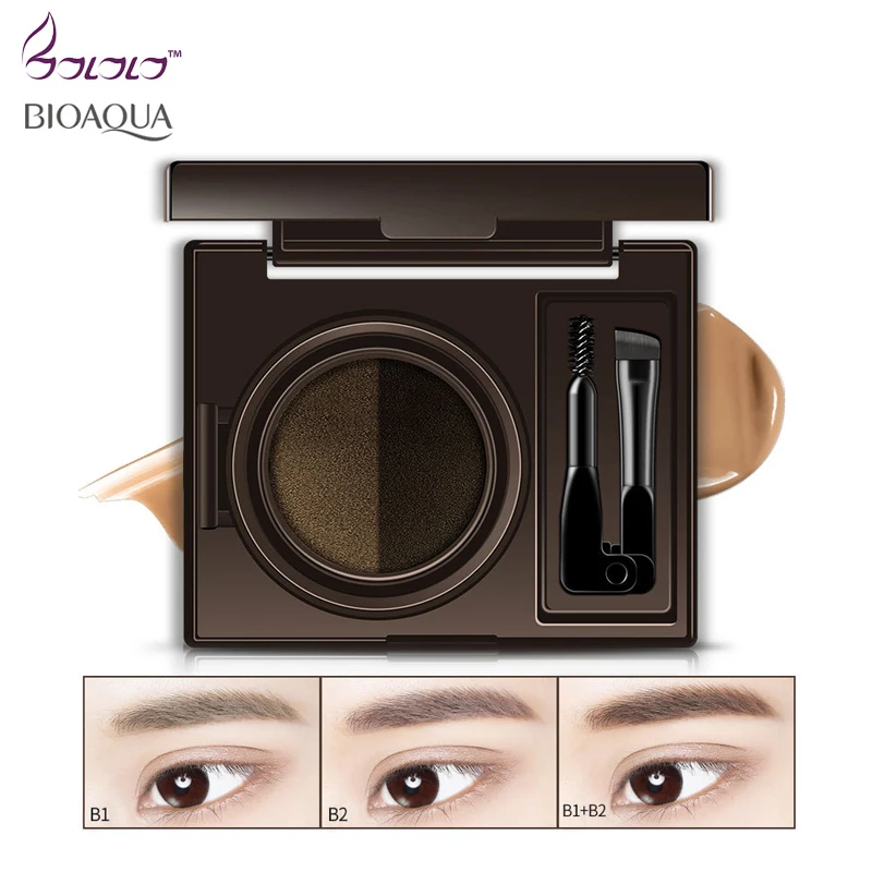 

BIOAQUA two-colors Eyebrow Enhancer make up eyebrow pencil makeup eyebrow gel powder Solid Dyeing Eye Brow Pomade Cream Brush