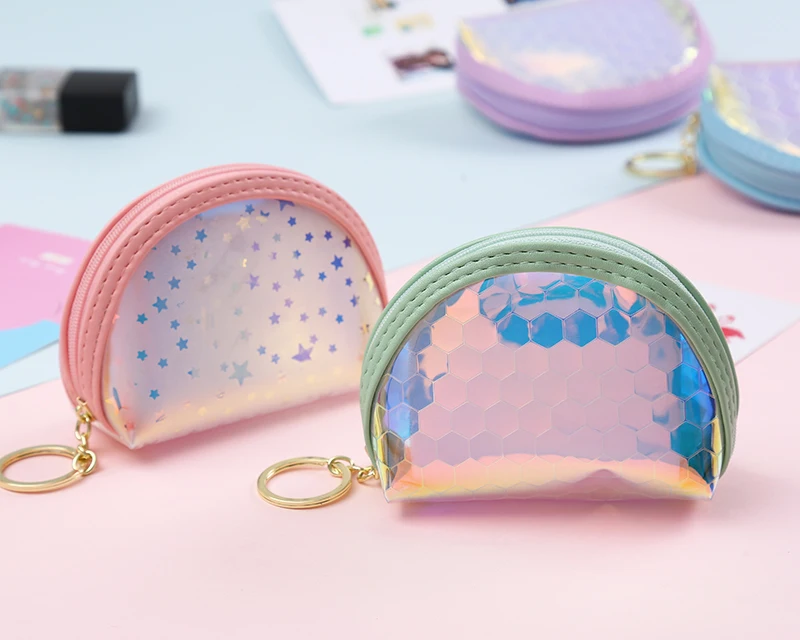 Clear Coin Purses Card Key Credit Holder Wallet Girls Zipper Mini Cartoon Waterproof Bag Cartoon Change Kids Coin Pouch