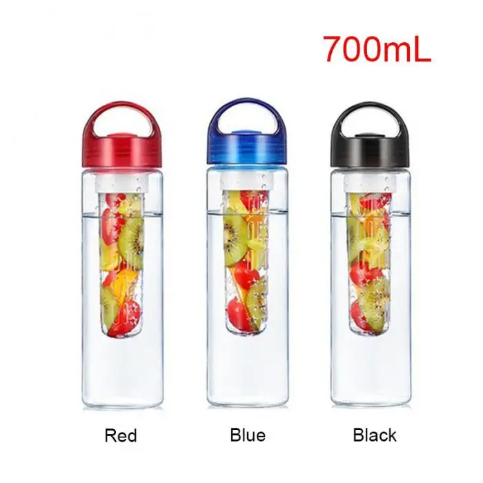 700 мл пластиковая бутылка для заварки фруктов с фильтром герметичная Спортивная походная бутылка для фруктовых напитков E2S