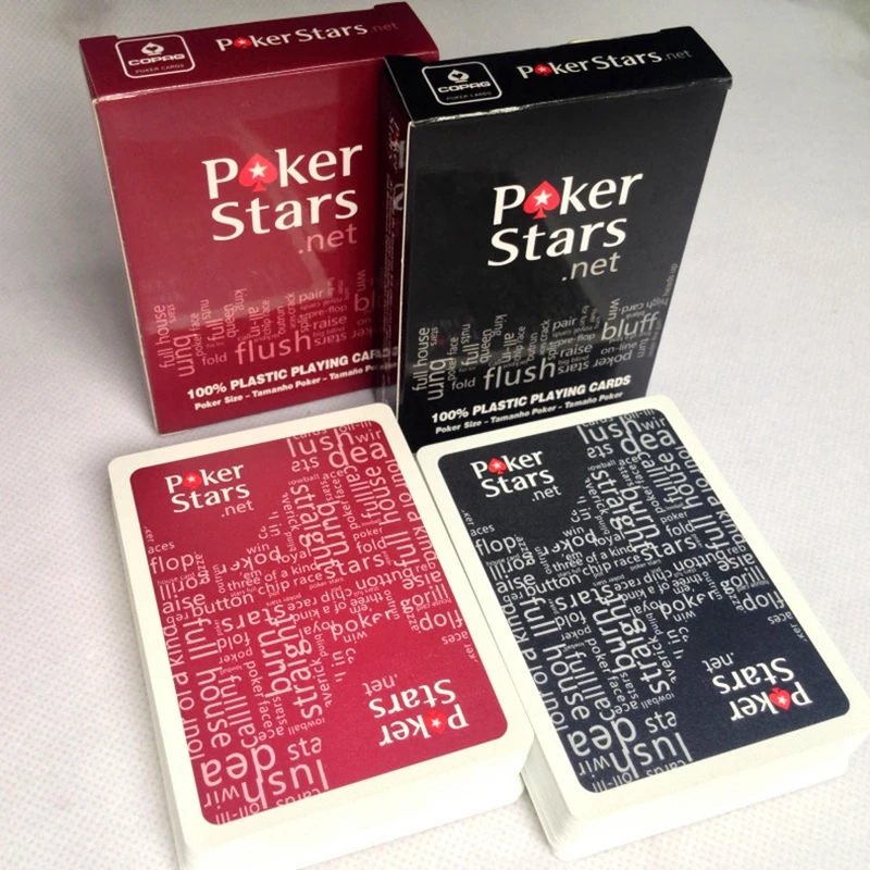 2 Sets/Lot Texas Hold'em Plastic Playing Card Game Poker Cards Waterproof and Dull Polish Poker Star Board Games a Replacement