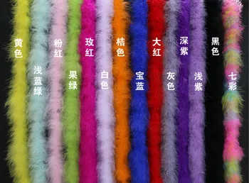 

23 colors 5pc/lot color mix Turkey Feather Boa Turkey Feather Strip 20g Fluffy Craft Decoration Chandelle Feather Boa Marabou