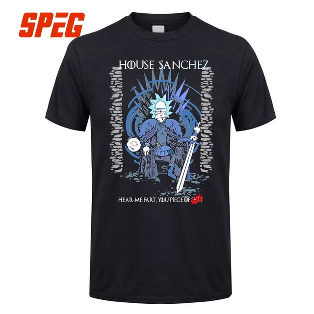 rick and morty game of thrones t shirt house sanchez funny tee