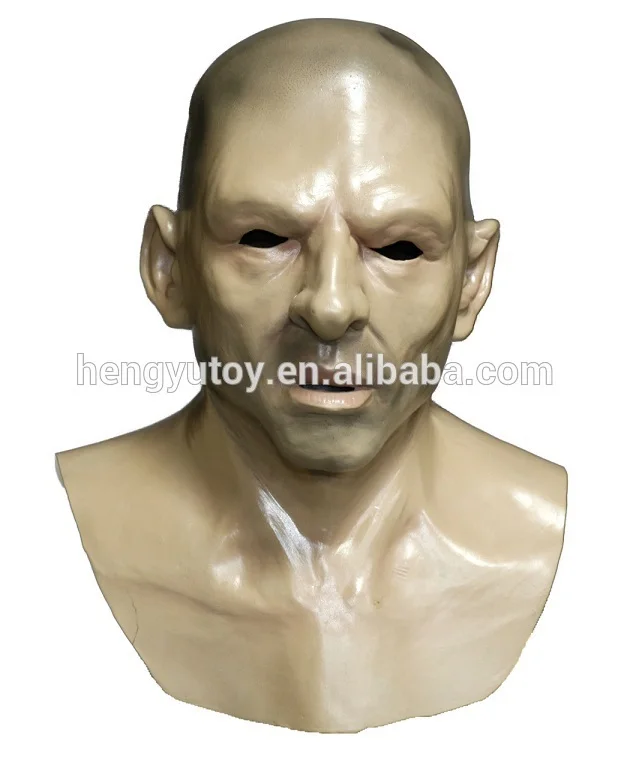 

Realistic Fancy Dress Stag Party Latex Human Hard Man Slicone Bald Head Mask