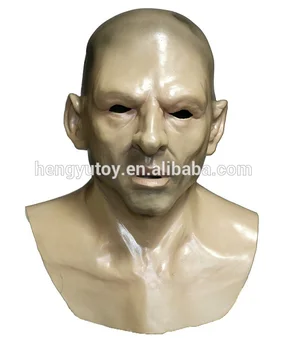 

Realistic Fancy Dress Stag Party Latex Human Hard Man Slicone Bald Head Mask