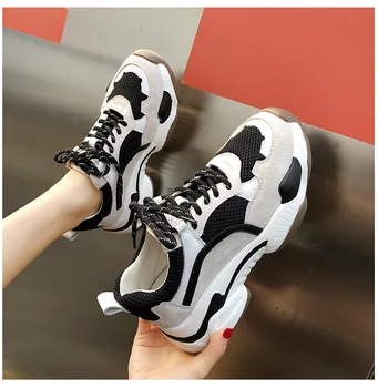 

Father's Shoes and Women's Spring and Summer 2019 New Korean Screen Air-permeable Sports Shoes