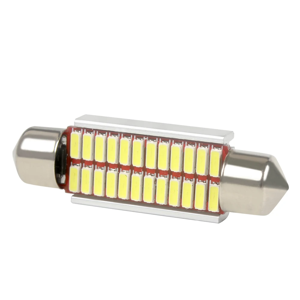 

41mm 24 SMD C5W Pure White 4014 LED Registration Number Lights Car-styling Light Source DC 12V Car Dome Reading Lamps