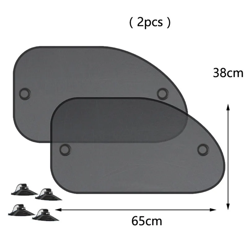 

kongyide Winddhied Sunshades 2Pcs Cover Block Static Cling Visor Shield Screen Car Rear Window Side Sun Shade dyproship 19M5