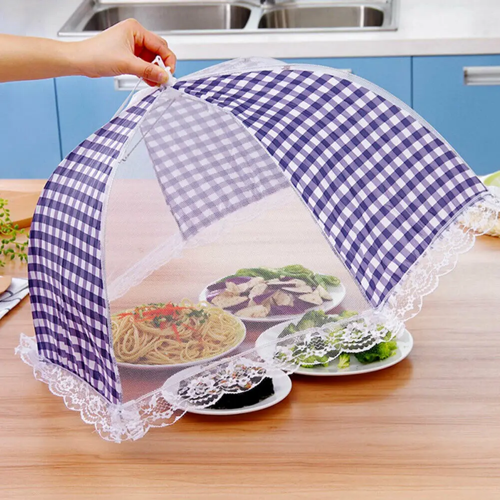 

Foldable Kitchen Food Cover Tent Umbrella Outdoor Camp Cake Sheet Lace Mesh Net