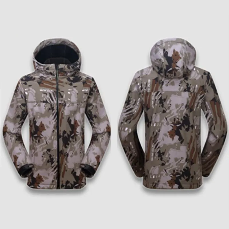 Мужская теплая флисовая куртка-кардиган для рыбалки, Осень-зима, мужская рубашка для рыбалки, камуфляжная